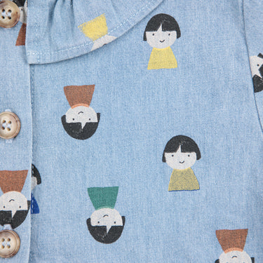 ★DROP1★2025AW★BOBOCHOSES ボボショーズ Game Pawns all over light denimdress B225AB089