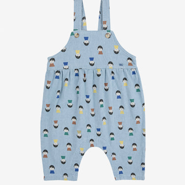 ★DROP1★2025AW★BOBOCHOSES ボボショーズ Game Pawns all over light denim overall B225AB091