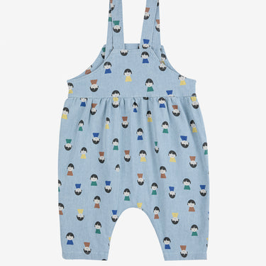 ★DROP1★2025AW★BOBOCHOSES ボボショーズ Game Pawns all over light denim overall B225AB091