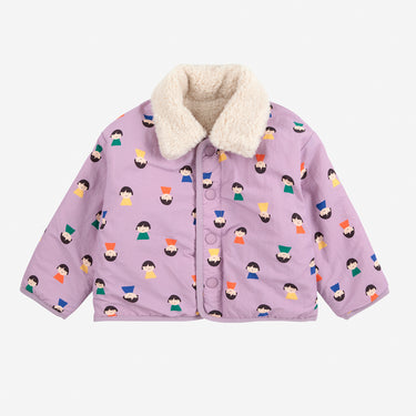 ★DROP2★2025AW★BOBOCHOSES ボボショーズ Game Pawns all over reversible sheepskin jacket baby B225AB106