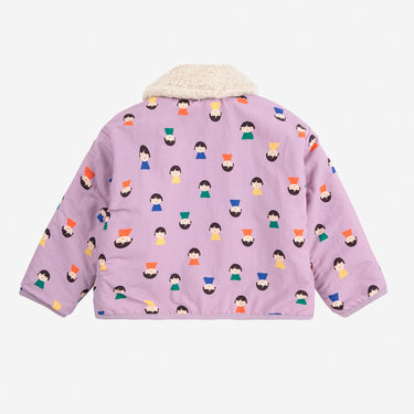 ★DROP2★2025AW★BOBOCHOSES ボボショーズ Game Pawns all over reversible sheepskin jacket baby B225AB106