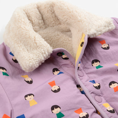 ★DROP2★2025AW★BOBOCHOSES ボボショーズ Game Pawns all over reversible sheepskin jacket baby B225AB106