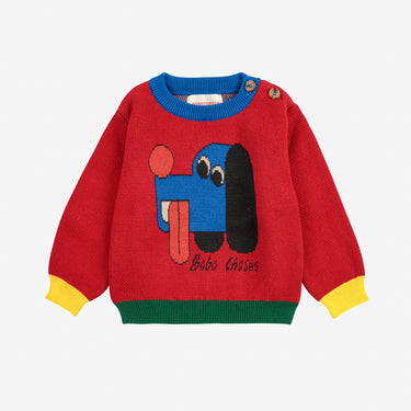 ★DROP1★2025AW★BOBOCHOSES ボボショーズ Doggy Mate jacquard jumper baby B225AB121