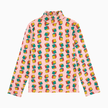★DROP1★2025AW★BOBOCHOSES ボボショーズ Dices all over turtle neck T-shirt B225AC025