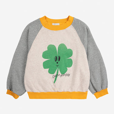 ★DROP1★2025AW★BOBOCHOSES ボボショーズ Lucky Clover ranglan sweatshirt B225AC041