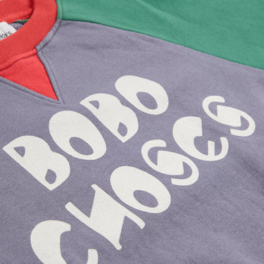 ★DROP2★2025AW★BOBOCHOSES ボボショーズ Bobo Choses color block ranglan sweatshirt B225AC137