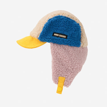 ★DROP2★2025AW★BOBOCHOSES ボボショーズ Bobo Choses color block sheepskin chapka baby B225AH006