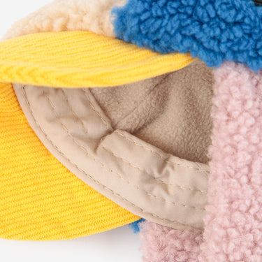 ★DROP2★2025AW★BOBOCHOSES ボボショーズ Bobo Choses color block sheepskin chapka baby B225AH006