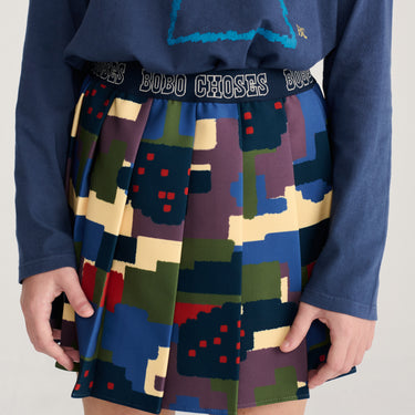 ★DROP2★2026AW★BOBOCHOSES ボボショーズ Paint Forest all over pleated skirt B226AC077