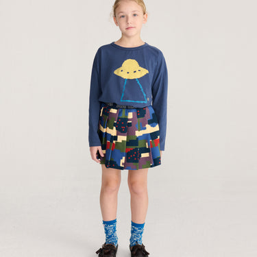 ★DROP2★2026AW★BOBOCHOSES ボボショーズ Paint Forest all over pleated skirt B226AC077