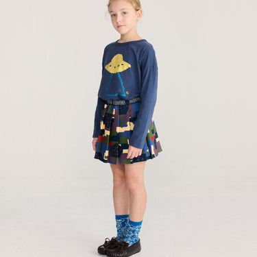 ★DROP2★2026AW★BOBOCHOSES ボボショーズ Paint Forest all over pleated skirt B226AC077