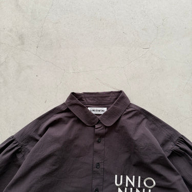 ★入荷済み★2026AW★UNIONINI ユニオニーニ checked big shirt black×navy adult BL-030