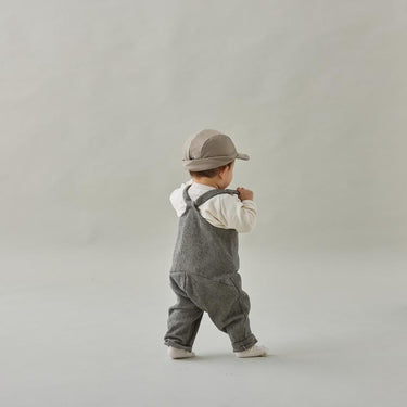 ★入荷済み★2025AW★MOUN TEN. マウンテン cotton tweed salopette(for baby) sand x bk BP02-0209