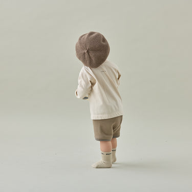 ★入荷済み★2025AW★MOUN TEN. マウンテン longsleeve logo T(organic coton)(for baby) sand BT07-0208