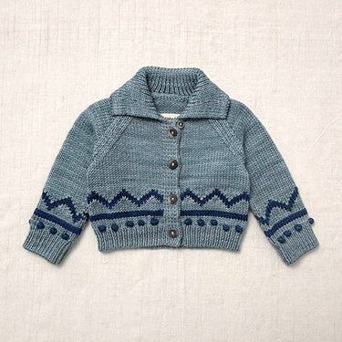 ★WINTER Collection★DROP1★Misha & Puff ミーシャアンドパフ BABY ZIG ZAG CARDIGAN SLATE B1220W26-679