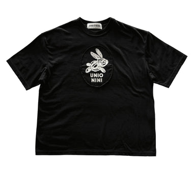 ★2026SS★UNIONINI ユニオニーニ rabbit patch tee black CS-070