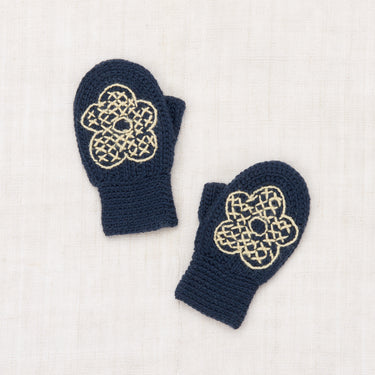 ★DROP2★2025AW★Misha & Puff ミーシャアンドパフ Blomma Crochet Mittens Galaxy K1173F25-446