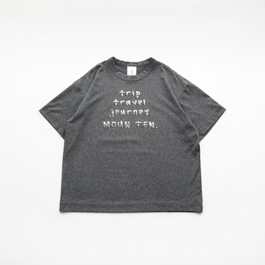 ★入荷済み★kihanan春の特注Tシャツ★MOUN TEN. マウンテン Silver foil travel T シルバー箔T 杢charcoal MT83-1965