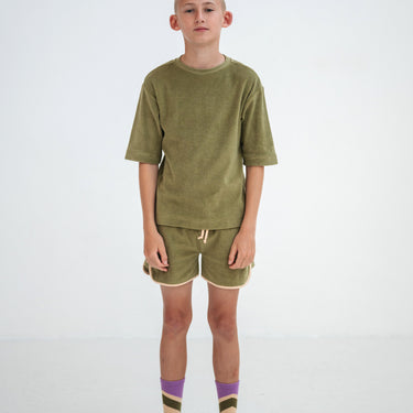 ★DROP2★2026SS★Repose AMS リポーズ sporty short dark khaki SS26-111