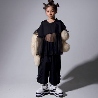 ★入荷済み★2026SS★UNIONINI ユニオニーニ teddybear lace long pants black adult PT-116