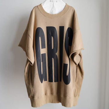 ★入荷済み★2026AW★GRIS グリ Cut of sleeve Big sweat BEIGE GR26AW-CU005