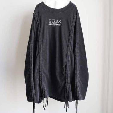 ★入荷済み★2026AW★GRIS グリ Sharring Big L/S T-shirt BLACK GR26AW-CU004