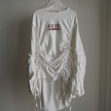 ★入荷済み★2026AW★GRIS グリ Sharring Big L/S T-shirt WHITE GR26AW-CU004