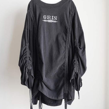 ★入荷済み★2026AW★GRIS グリ Sharring Big L/S T-shirt BLACK GR26AW-CU004