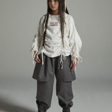 ★入荷済み★2026AW★GRIS グリ Sharring Big L/S T-shirt WHITE GR26AW-CU004