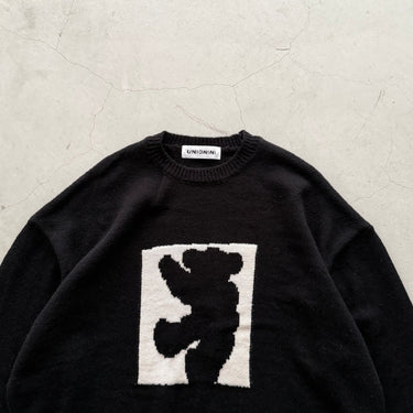 ★入荷済み★2026AW★UNIONINI ユニオニーニ teddybear knit black KN-005