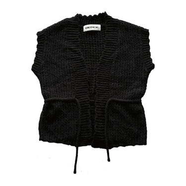 ★9-10月入荷予定ご予約★2026AW★UNIONINI ユニオニーニ nostalgic vest black KN-006