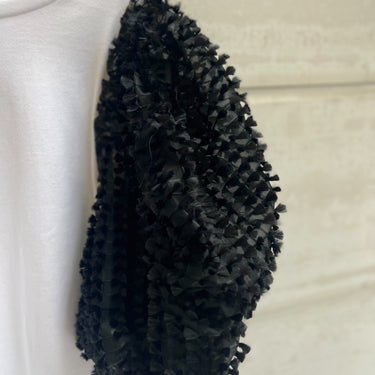 ★入荷済み★2026SS★frankygrow フランキーグロウ RIBBON ORGANDY BUBBLE SLV TEE WHITE-BLACK 26SCS-521