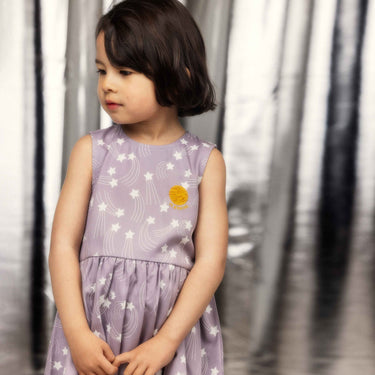 ★Chapter1★2026SS★mini rodini ミニロディーニ Starfall aop woven dress Purple