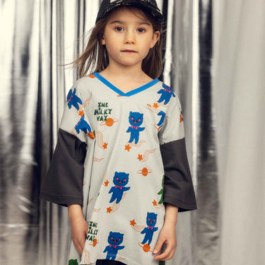 ★Chapter1★2026SS★mini rodini ミニロディーニ Aliens aop loose fit ss tee Grey
