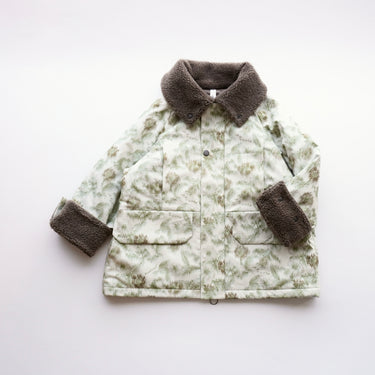 ★10月下旬入荷予定ご予約★2026AW★MOUN TEN. マウンテン flower camo boa collar blouson leaf green MB42-2010