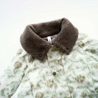 ★10月下旬入荷予定ご予約★2026AW★MOUN TEN. マウンテン flower camo boa collar blouson leaf green MB42-2010