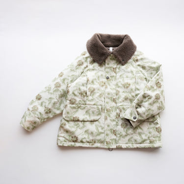 ★10月下旬入荷予定ご予約★2026AW★MOUN TEN. マウンテン flower camo boa collar blouson leaf green MB42-2010