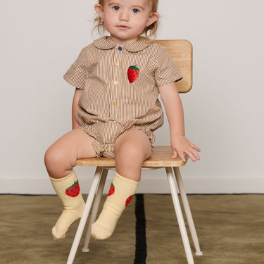 ★PRE 2026AW collection★mini rodini ミニロディーニ Strawberry emb 2-pack socks Multi