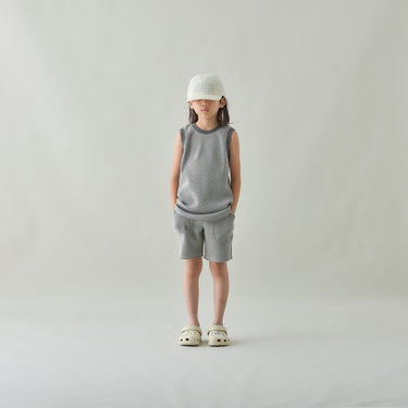 ★入荷済み★2026SS★MOUN TEN. マウンテン bicolor waffle shorts gray x charcoal MP74-1946