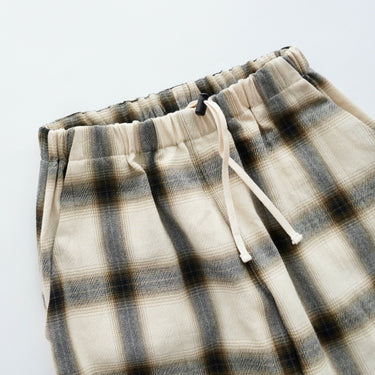 ★入荷済み★2026AW★MOUN TEN. マウンテン ombre check loose pants (organic cotton) sand MP99-1922