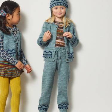 ★WINTER Collection★DROP1★Misha & Puff ミーシャアンドパフ ZIG ZAG POINTY PEAK HAT SLATE K1222W26-679