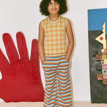 ★DROP1★2026SS★Misha & Puff ミーシャアンドパフ BEACH PANT BRIGHT SKY AVENUE STRIPE K3104S26-0BD