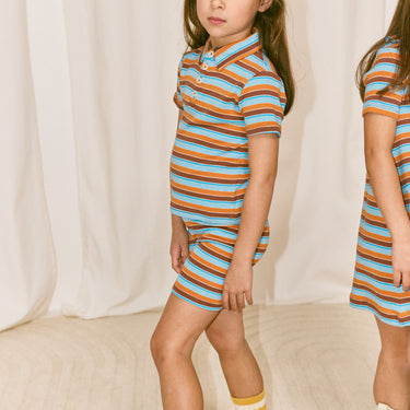 ★DROP1★2026SS★Misha & Puff ミーシャアンドパフ BIKE SHORT BRIGHT SKY AVENUE STRIPE  K3325S26-0BD