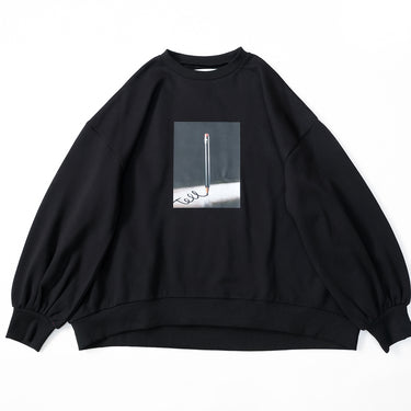 ★2026AW★michirico ミチリコ Pencil landscape pullover ブラック MR26AW-13(adult)