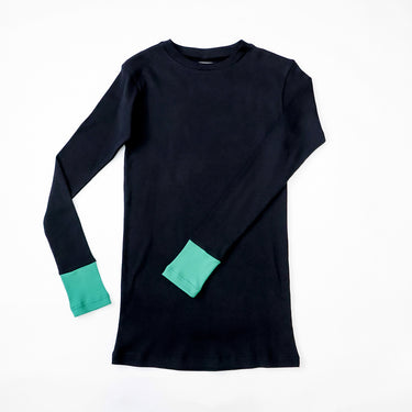 ★2026AW★michirico ミチリコ Switching colors rib knit ブラック MR26AW-18(kids/adult)