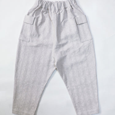 ★2026AW★michirico ミチリコ Jacquard sarouel pants オイスターホワイト MR26AW-25(adult)
