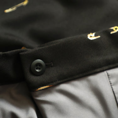 ★2026AW★michirico ミチリコ Safety pin embroidery pants ブラック MR26AW-30(adult)