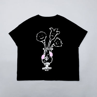 ★入荷済み★2026SS★michirico ミチリコ Flower vase T ブラック MR26SS-01(kids/adult)