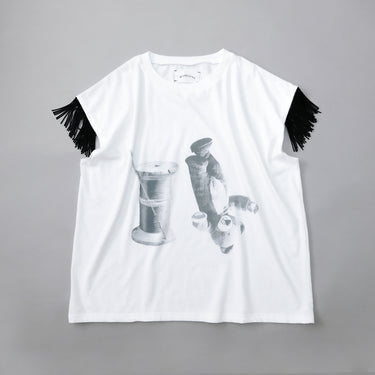★入荷済み★2026SS★michirico ミチリコ Thread & Bear fringe T ホワイト MR26SS-07(adult)