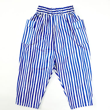 ★入荷済み★2026SS★michirico ミチリコ Hand stripes sarouel pants ブルー＆グレー MR26SS-25(adult)